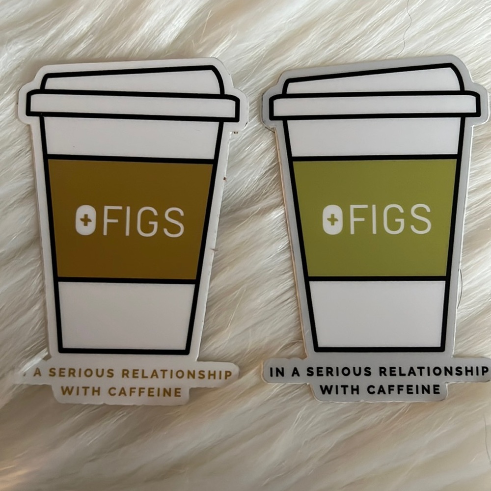 Figs sticker " In a serious relationship with caffeine"